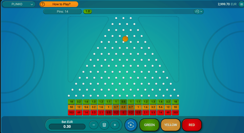 Plinko Casino Game - Bet Real Cash - 2500$ Incentive!